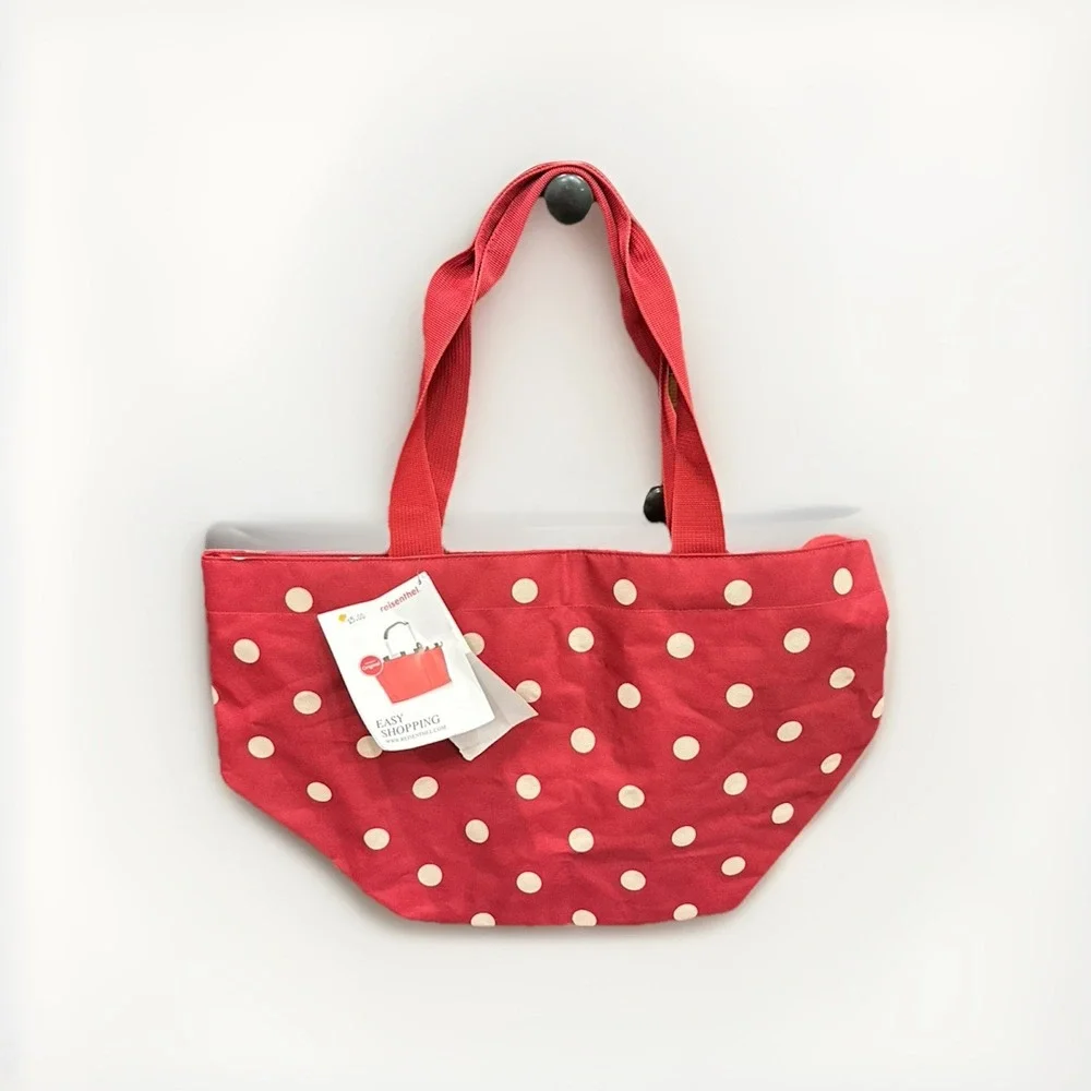 Reisenthel Shopper Medium M Shopping Bag Tote Handbag Red Ruby Polka Dot